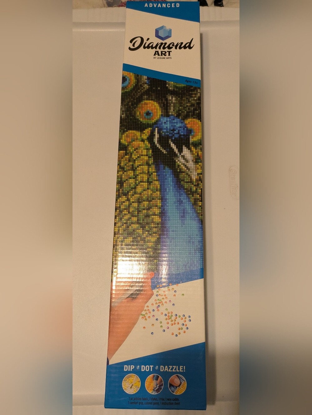 Diamond Art By Leisure Arts Blue Peacock Advanced Puzzle